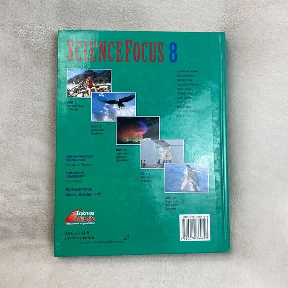 2001 SCIENCE FOCUS 8 Hardcover Book by McGraw Hill Ryerson - Picture 11 of 11